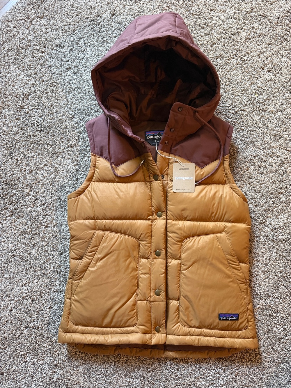 Patagonia women’s Bivy hooded vest NWT